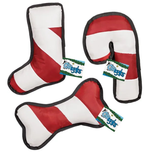 Grriggles Peppermint Stripe Dog Toys
