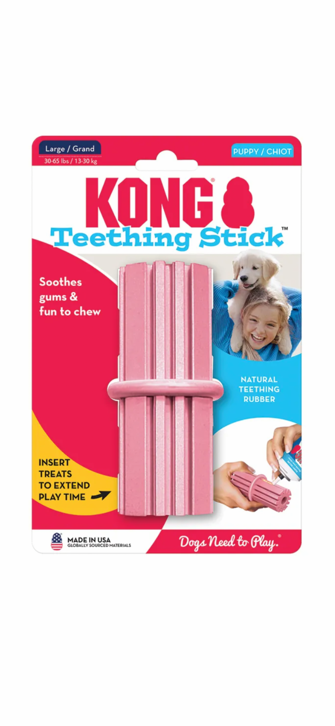 KONG Puppy Teething Stick Dog Toys Large