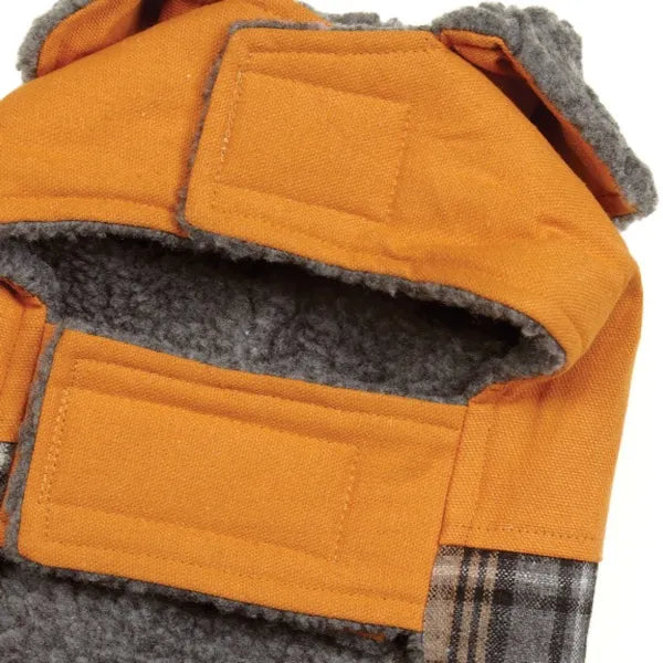 Zack & Zoey ThermaPet Plaid Duck Coats