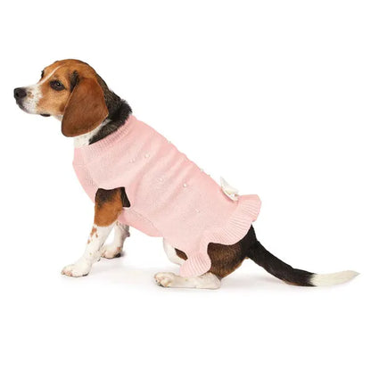 Casual Canine Pink & Pearls Sweater Dresses