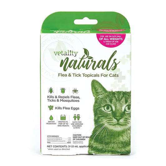 Vetality Naturals Flea & Tick Topicals 3 Month Cat